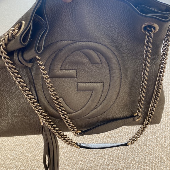 Gucci SOHO champagne and gold chain bag - Picture 4 of 4